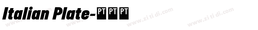 Italian Plate字体转换